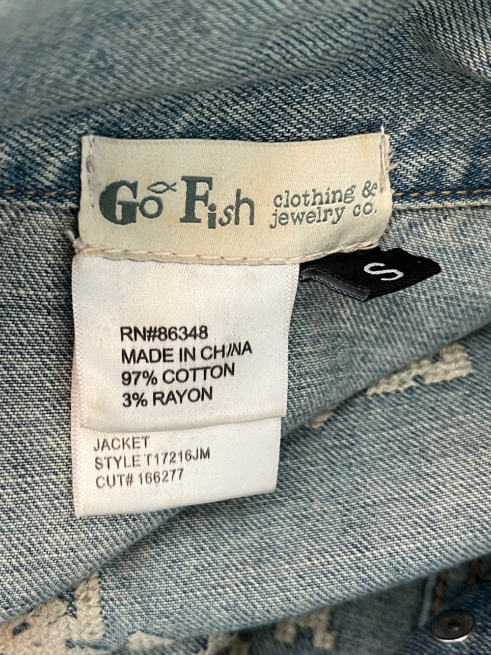 Go Fish Light Wash Denim Jacket - Picture 5 of 5